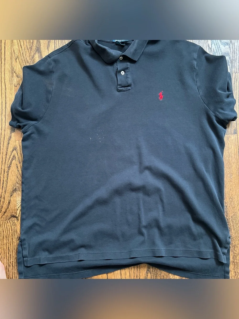Polo Ralph Lauren The Iconic Polo Shirt Custom Fit Men’s 2XL Black Grunge Preppy